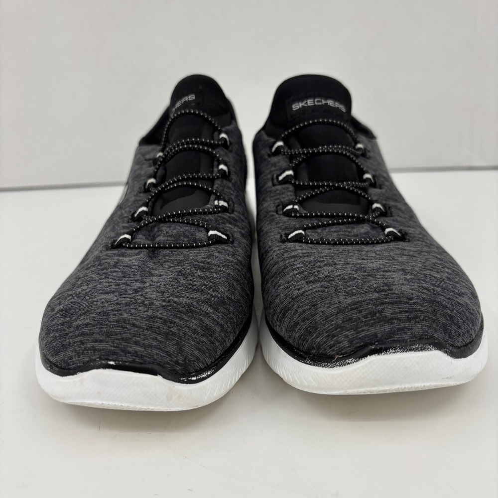 Skechers Slip-ins Sneaker Ultra Flex 3.0 Smooth Step Womens 9 Black White 149937 - Picture 5 of 11